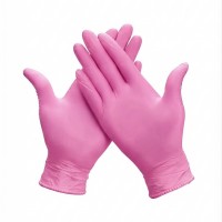  PEMBE NİTRİL ELDİVEN
